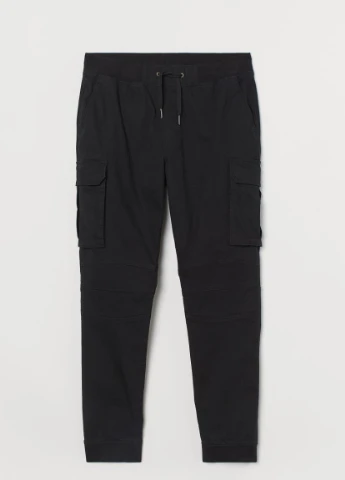 Черные демисезонные брюки H&M
