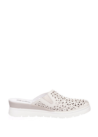 Бежевые сабо 24pfm на танкетке с перфорацией