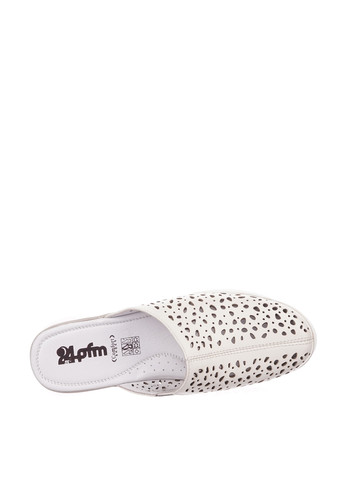 Бежевые сабо 24pfm на танкетке с перфорацией