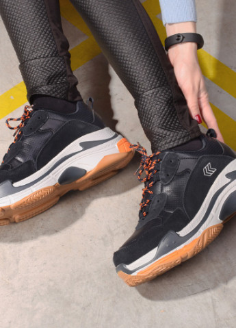 Кроссовки женские KNF чёрные демисезоны (251153736)