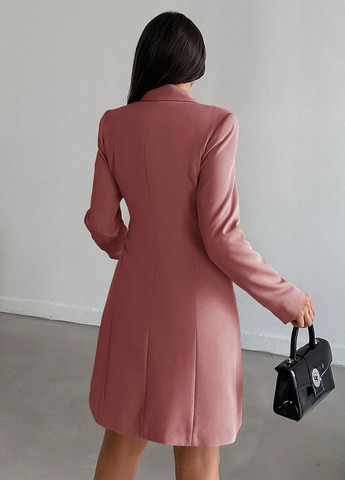 Рожева кежуал, ділова сукня на запах, сукня-жакет SHEIN однотонна