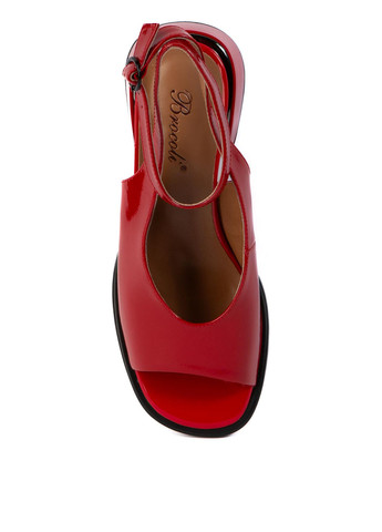 Красные босоножки Brocoli с ремешком лаковые