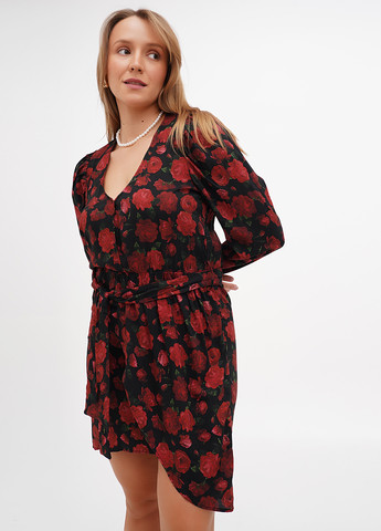 Чорна кежуал сукня Terranova з квітковим принтом