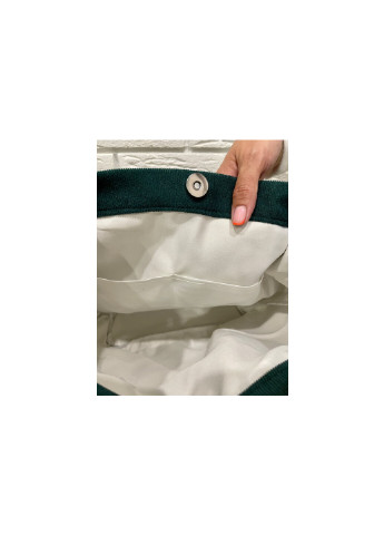 Сумка шоппер Экосумка женская тканевая вельветовая с длинными ручками Зеленая Berni Fashion 59053 (239496312)