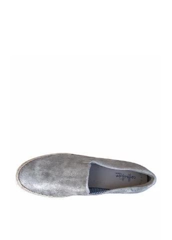 Серые слипоны Clarks с белой подошвой однотонные