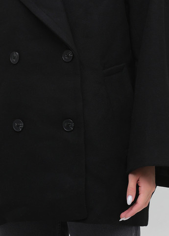 Черное демисезонное Пальто двубортное Monki