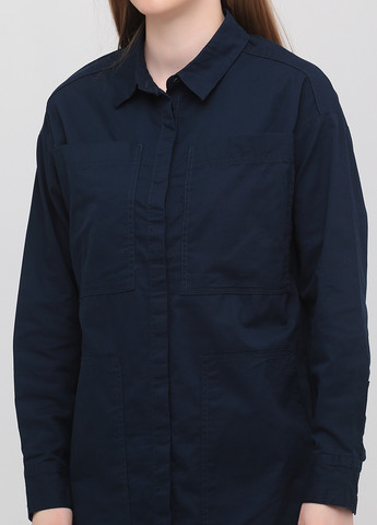 Темно-синя кежуал сукня а-силует, сукня-сорочка Monki однотонна