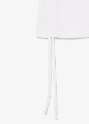 Белая женская футболка-поло Lacoste однотонная