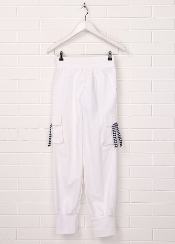Белые кэжуал летние зауженные брюки Laura Biagiotti
