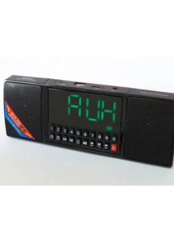Портативная колонка WS-1515 10Вт с часами USB, AUX, FM, Bluetooth черная (lp-89216) XPRO (254257044)