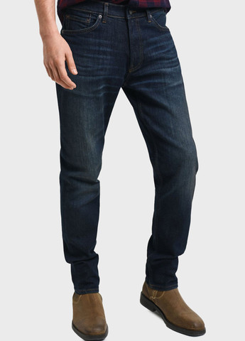 Синие демисезонные скинни джинсы Gant