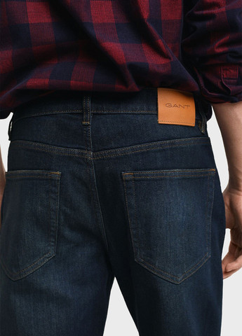 Синие демисезонные скинни джинсы Gant