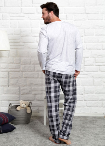 Пижама (лонслив, штаны) Vienetta белая домашняя
