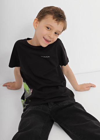 Чорна літня футболка INTERTOP