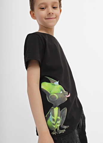 Чорна літня футболка INTERTOP