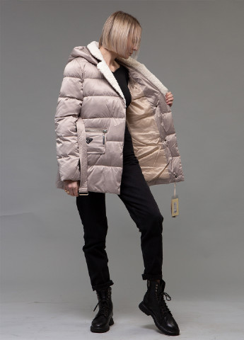Бежевый зимний Пуховик ZLLY