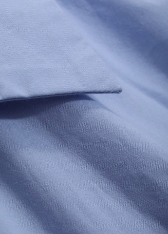 Голубой праздничный, классическая, кэжуал рубашка однотонная SHEIN
