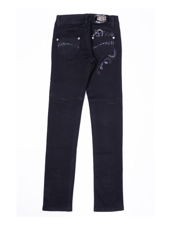 Черные демисезонные прямые джинсы Time of Style