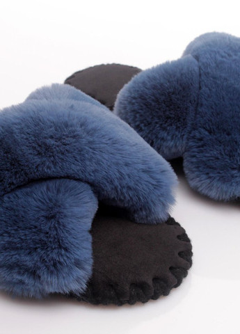 Синие тапочки Family Story с мехом