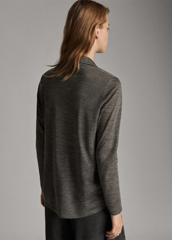 Темно-серая демисезонная блуза Massimo Dutti