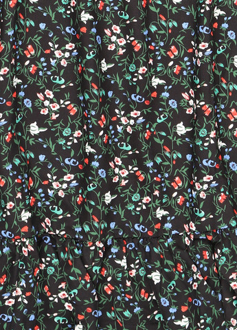 Черное кэжуал платье а-силуэт Vila с цветочным принтом