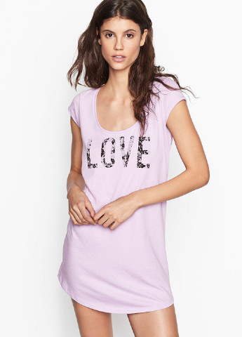Ночная рубашка Victoria's Secret надпись сиреневая домашняя