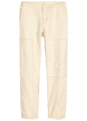 Светло-бежевые кэжуал демисезонные брюки H&M Studio