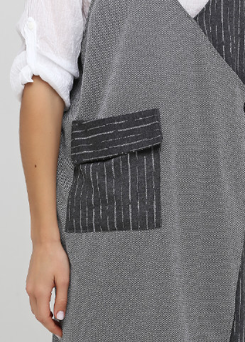 Чорно-білий демісезонний комплект (сарафан, блуза) Made in Italy