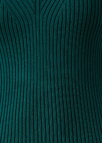 Гольф KOTON однотонный темно-зелёный кэжуал акрил