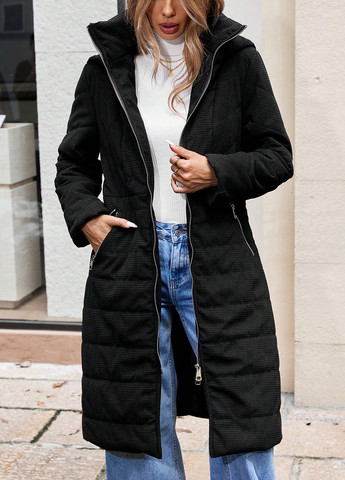 Чорне демісезонне Пальто SHEIN