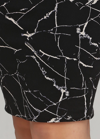 Черная кэжуал с абстрактным узором юбка H&M карандаш