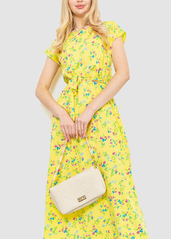 Желтое кэжуал платье Ager с цветочным принтом