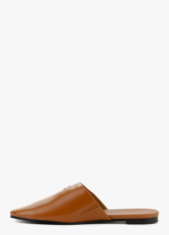 Рыжие мюли Le'BERDES с пряжкой на низком каблуке