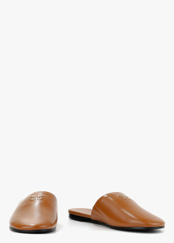 Рыжие мюли Le'BERDES с пряжкой на низком каблуке