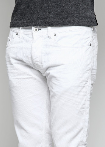 Белые демисезонные зауженные джинсы Diesel