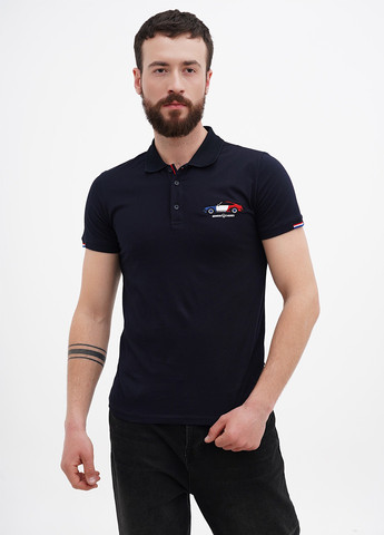 Темно-синяя футболка-поло для мужчин Benson & Cherry однотонная