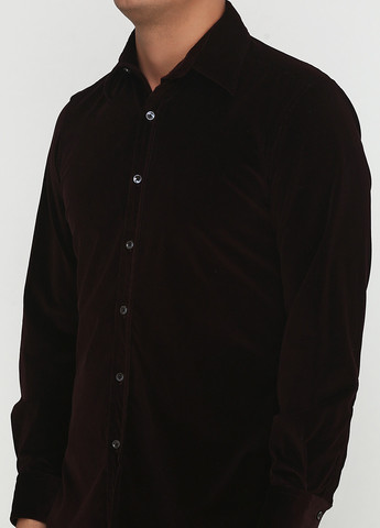 Темно-коричневая кэжуал рубашка однотонная Ralph Lauren