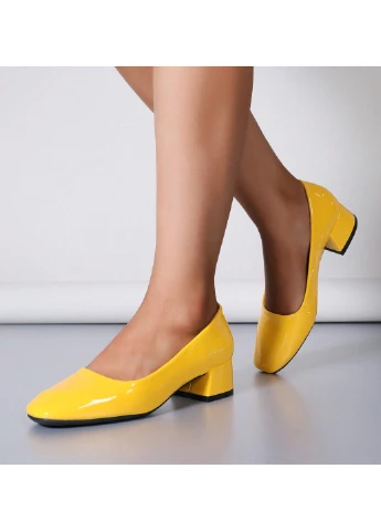 SHEIN Туфли лодочки желтый з искусственная кожа, китай — демисезон (325263804)
