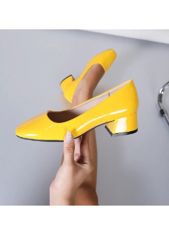 SHEIN Туфли лодочки желтый з искусственная кожа, китай — демисезон (325263804)