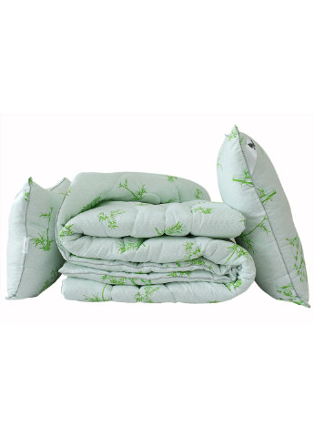 Комплект одеяло лебяжий пух Bamboo white 1.5-сп. + 2 подушки 70х70 см Tag (254805536)