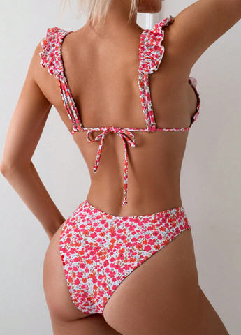 Комбінований літній купальник (ліф, трусики) бікіні, роздільний SHEIN