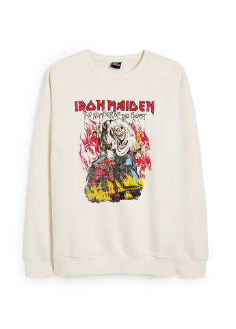 Світло-бежевий світшот C&A малюнок без декору (352190300)