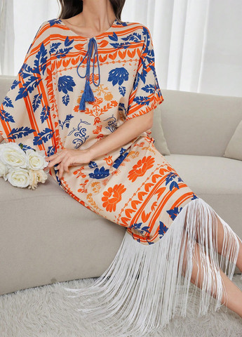 Комбінована кежуал сукня оверсайз SHEIN з абстрактним візерунком