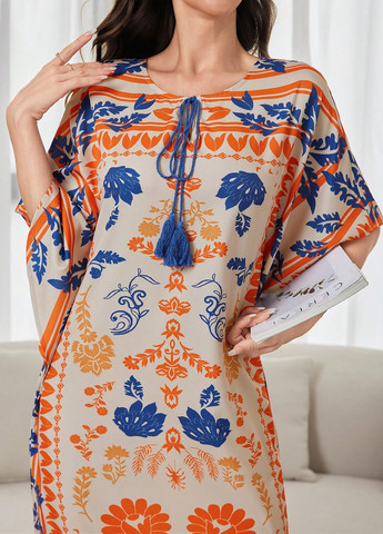 Комбінована кежуал сукня оверсайз SHEIN з абстрактним візерунком