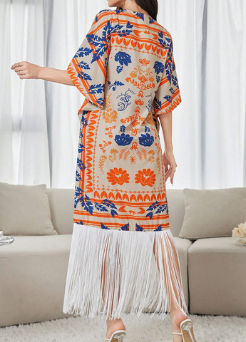 Комбінована кежуал сукня оверсайз SHEIN з абстрактним візерунком