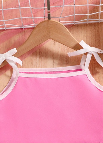 Розовый летний костюм (топ, юбка) SHEIN