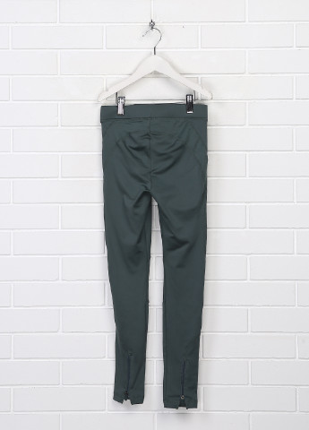 Серо-зеленые спортивные демисезонные прямые брюки H&M Basic