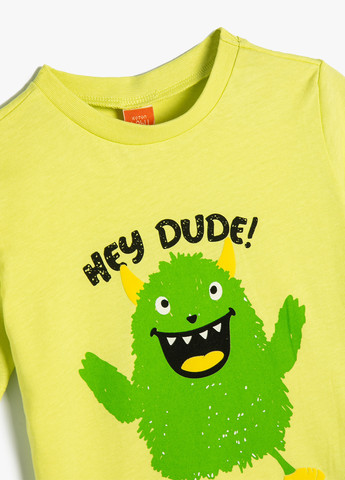 Желтая летняя футболка KOTON