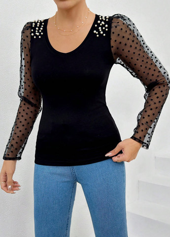 Чорна блуза SHEIN