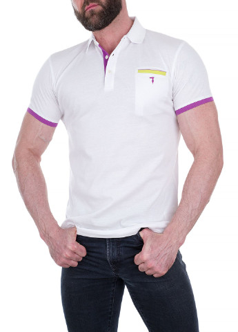 Белая футболка-поло для мужчин Trussardi Jeans однотонная